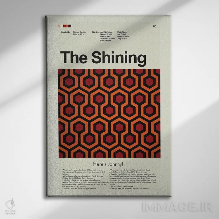 تابلو دکوراتیو درخشان اثر پرینتس اند گیگلز اثر ارین هیگرمن - نمای روبهرو روی دیوار