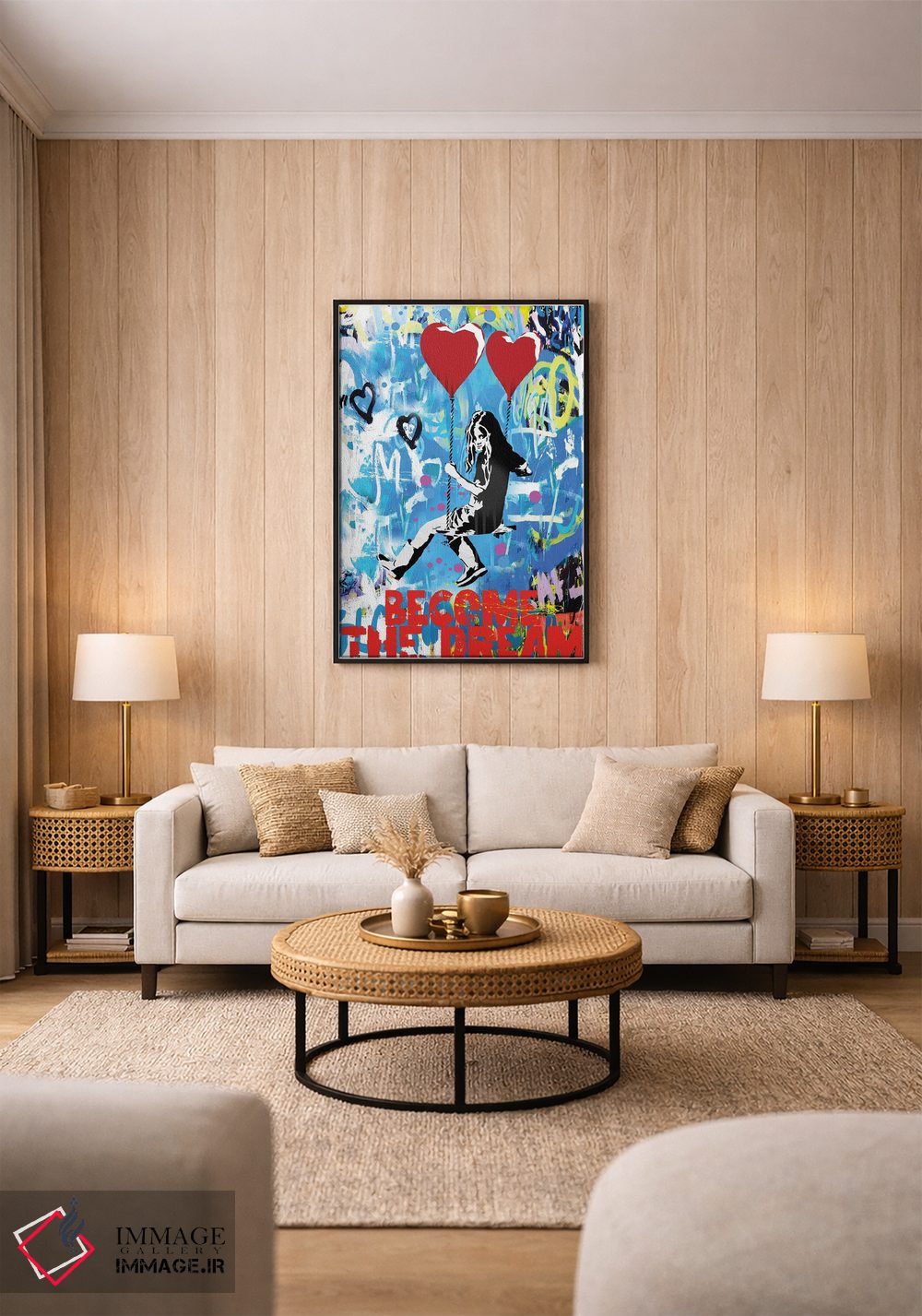 تابلو دکوراتیو به رویا تبدیل شو اثر کارخانه پاپ آرت - D2B