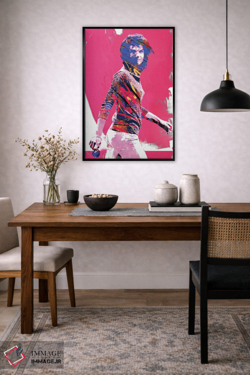 تابلو دکوراتیو جکی کندی اثر کارخانه پاپ آرت - D4B