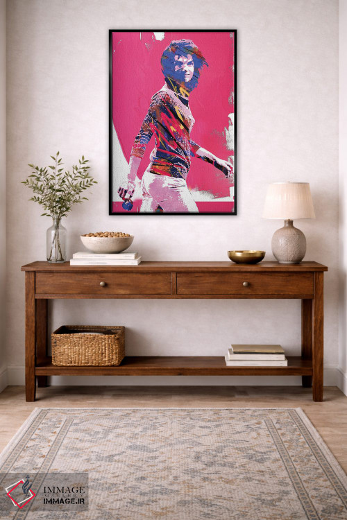تابلو دکوراتیو جکی کندی اثر کارخانه پاپ آرت - D3B