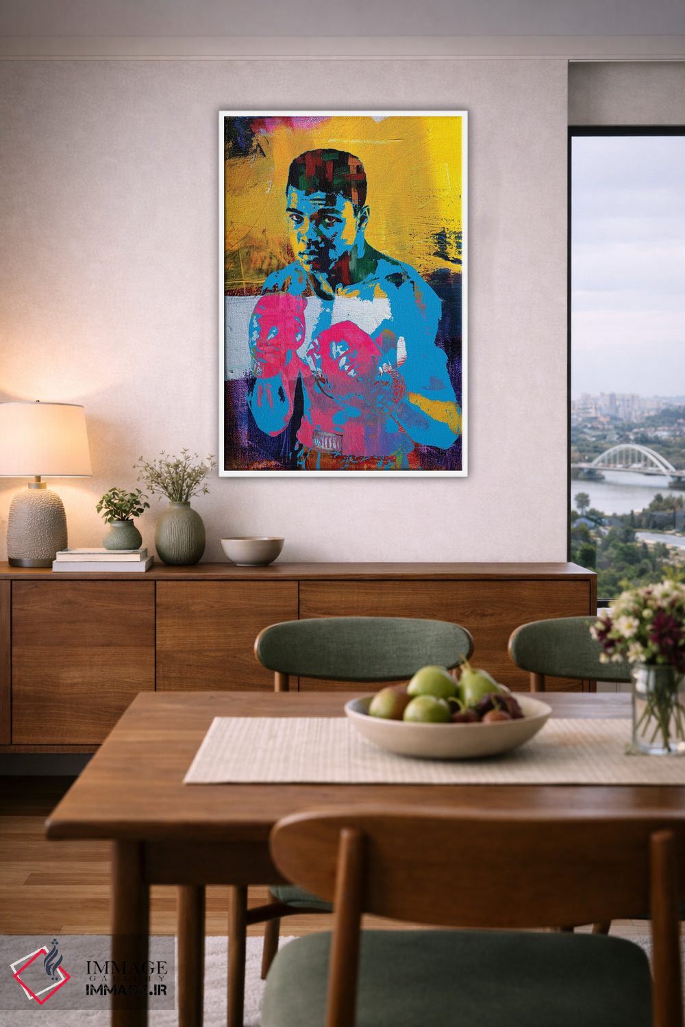 تابلو دکوراتیو محمد علی اثر کارخانه پاپ آرت - D6W