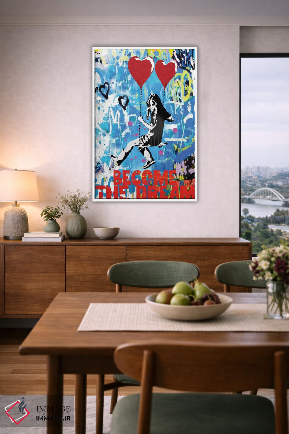 تابلو دکوراتیو به رویا تبدیل شو اثر کارخانه پاپ آرت - D5W