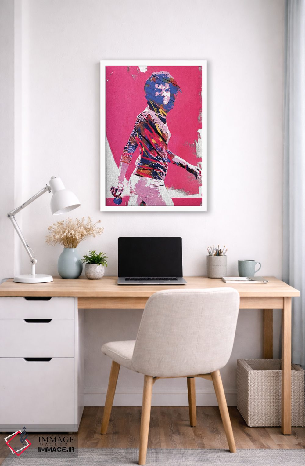 تابلو دکوراتیو جکی کندی اثر کارخانه پاپ آرت - D6W