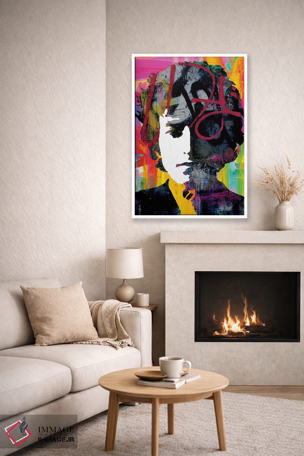 تابلو دکوراتیو باب در حال تفکر اثر کارخانه پاپ آرت - D6W