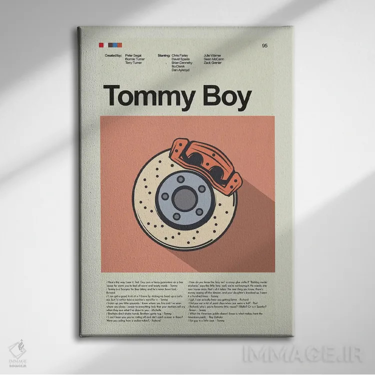 تابلو دکوراتیو پسر تامی اثر پرینتس اند گیگلز اثر ارین هیگرمن - نمای روبهرو روی دیوار