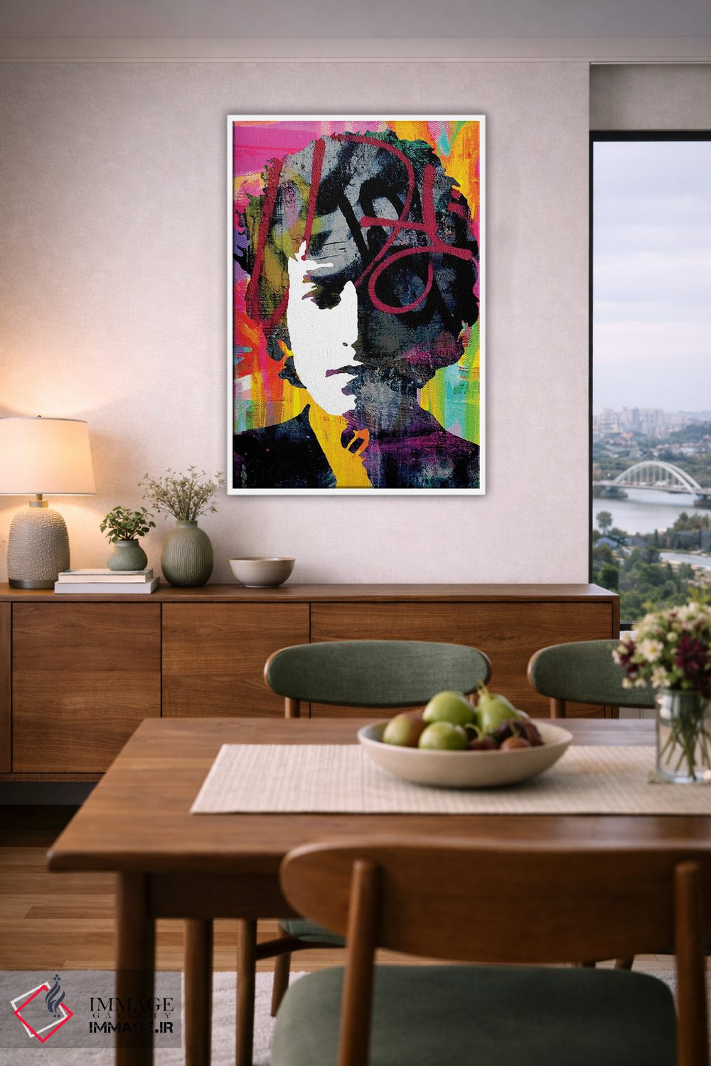 تابلو دکوراتیو باب در حال تفکر اثر کارخانه پاپ آرت - D5W