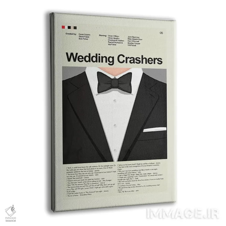 تابلو دکوراتیو مزاحمان عروسی اثر پرینتس اند گیگلز اثر ارین هیگرمن - نمای پرسپکتیو محصول