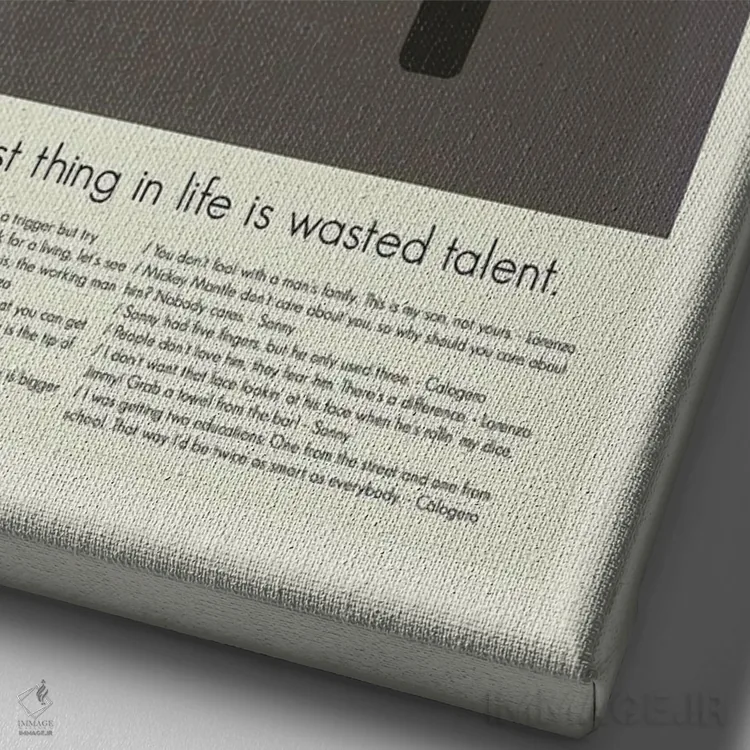 تابلو مینیمال داستان برانکس اثر پرینتس اند گیگلز اثر ارین هیگرمن - نمای نزدیک بافت بوم