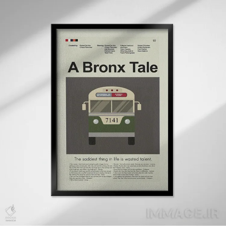 تابلو مینیمال داستان برانکس اثر پرینتس اند گیگلز اثر ارین هیگرمن - نمای قابدار مشکی