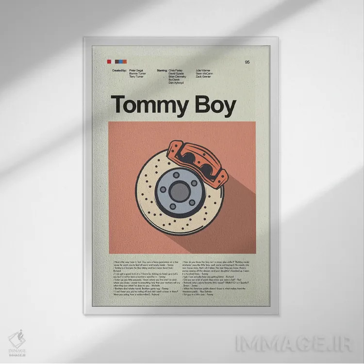 تابلو دکوراتیو پسر تامی اثر پرینتس اند گیگلز اثر ارین هیگرمن - نمای قابدار سفید