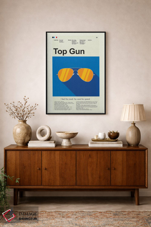 تابلو دکوراتیو تاپ گان اثر پرینتس اند گیگلز اثر ارین هیگرمن - D2B