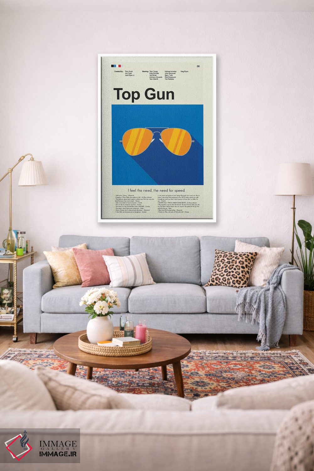 تابلو دکوراتیو تاپ گان اثر پرینتس اند گیگلز اثر ارین هیگرمن - D1W