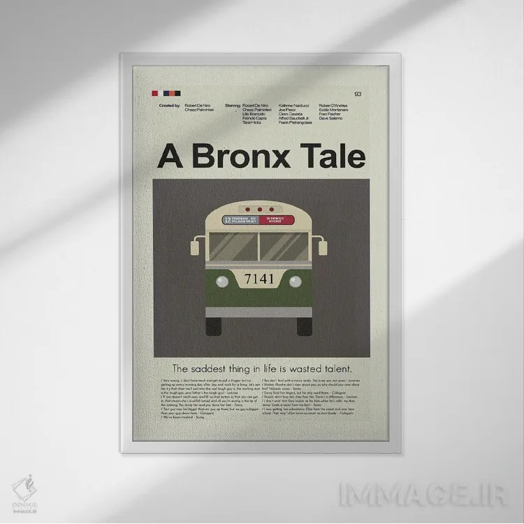 تابلو مینیمال داستان برانکس اثر پرینتس اند گیگلز اثر ارین هیگرمن - نمای قابدار سفید