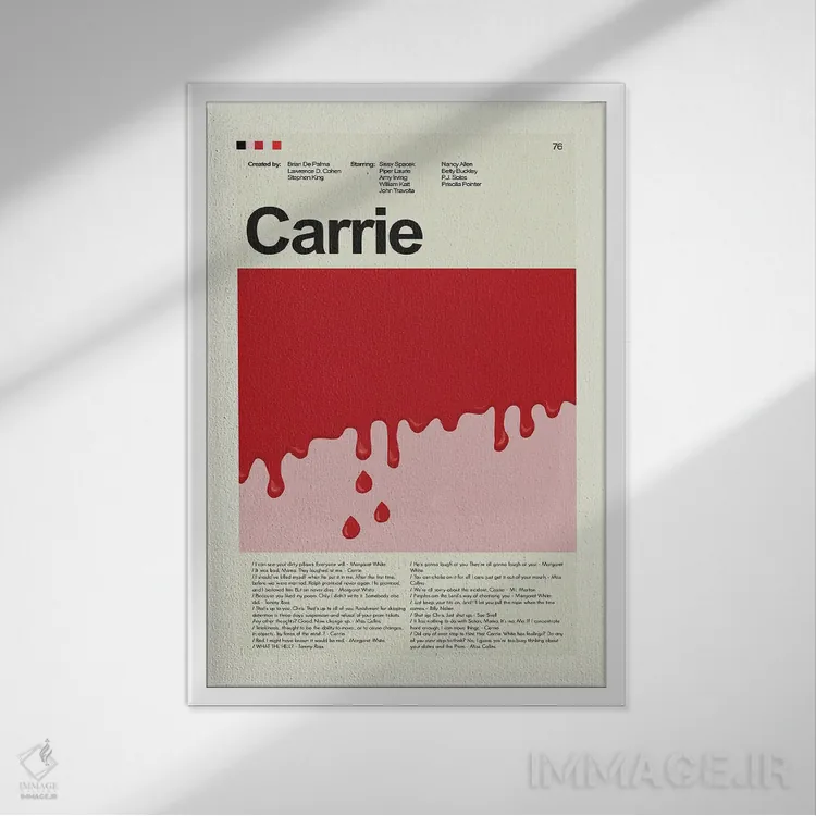 تابلو مینیمال کری اثر پرینتس اند گیگلز اثر ارین هیگرمن - نمای قابدار سفید