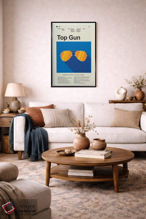 تابلو دکوراتیو تاپ گان اثر پرینتس اند گیگلز اثر ارین هیگرمن - D4B