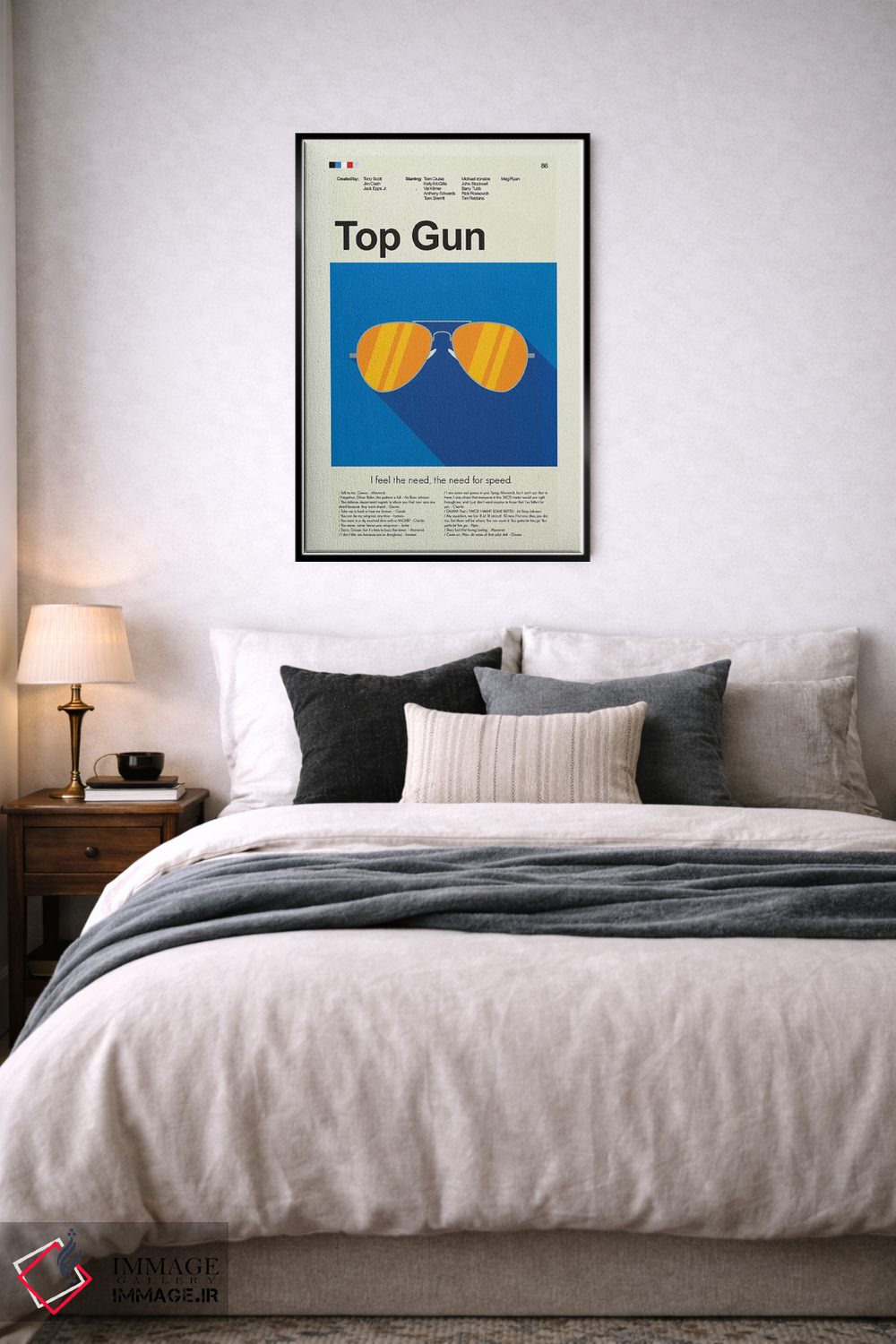 تابلو دکوراتیو تاپ گان اثر پرینتس اند گیگلز اثر ارین هیگرمن - D6B