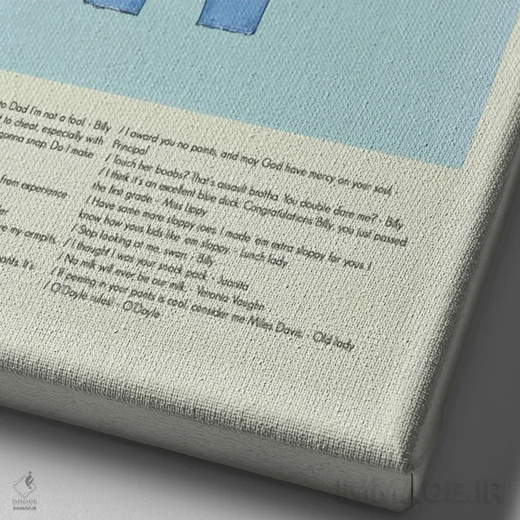 تابلو دکوراتیو بیلی مدیسون اثر پرینتس اند گیگلز اثر ارین هیگرمن - نمای نزدیک بافت بوم