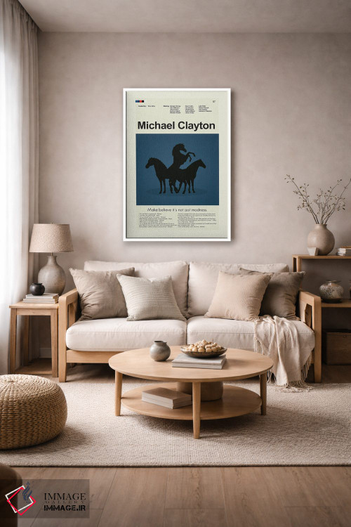 تابلو مینیمال مایکل کلیتون اثر پرینتس اند گیگلز اثر ارین هیگرمن - D1W