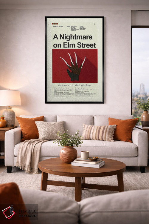 تابلو مینیمال کابوس در خیابان الم اثر پرینتس اند گیگلز اثر ارین هیگرمن - D2B