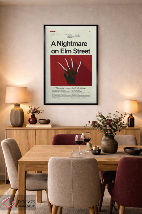 تابلو مینیمال کابوس در خیابان الم اثر پرینتس اند گیگلز اثر ارین هیگرمن - D5B