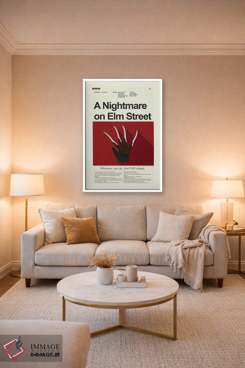 تابلو مینیمال کابوس در خیابان الم اثر پرینتس اند گیگلز اثر ارین هیگرمن - D3W