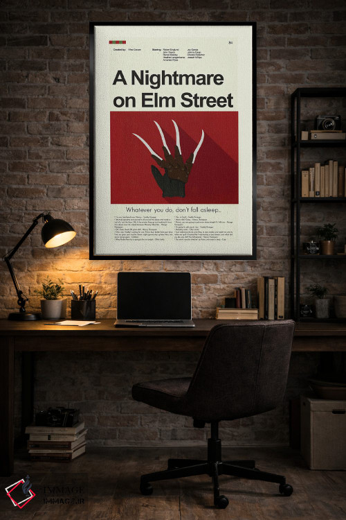 تابلو مینیمال کابوس در خیابان الم اثر پرینتس اند گیگلز اثر ارین هیگرمن - D6B