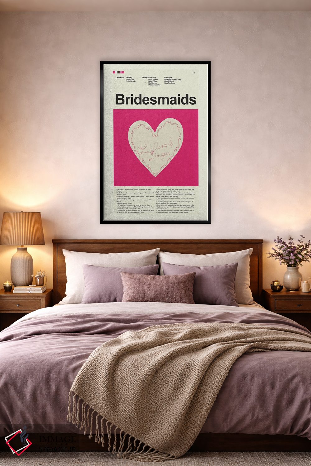 تابلو مینیمال دوست دخترهای عروس اثر پرینتس اند گیگلز اثر ارین هیگرمن - D5B