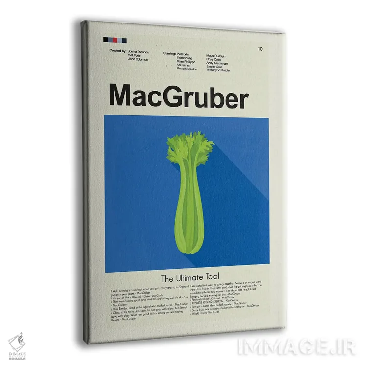 تابلو دکوراتیو مک گروبر اثر پرینتس اند گیگلز اثر ارین هیگرمن - نمای پرسپکتیو محصول