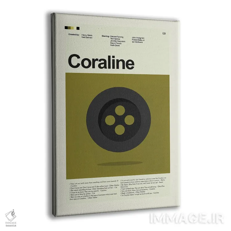 تابلو مینیمال کورالاین اثر پرینتس اند گیگلز اثر ارین هیگرمن - نمای پرسپکتیو محصول