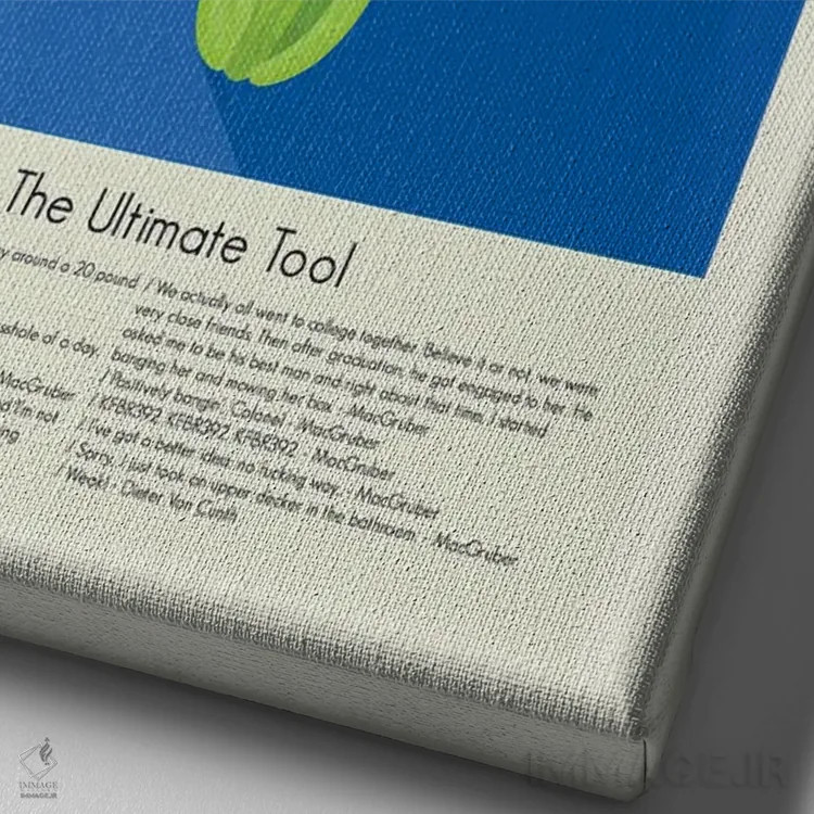 تابلو دکوراتیو مک گروبر اثر پرینتس اند گیگلز اثر ارین هیگرمن - نمای نزدیک بافت بوم