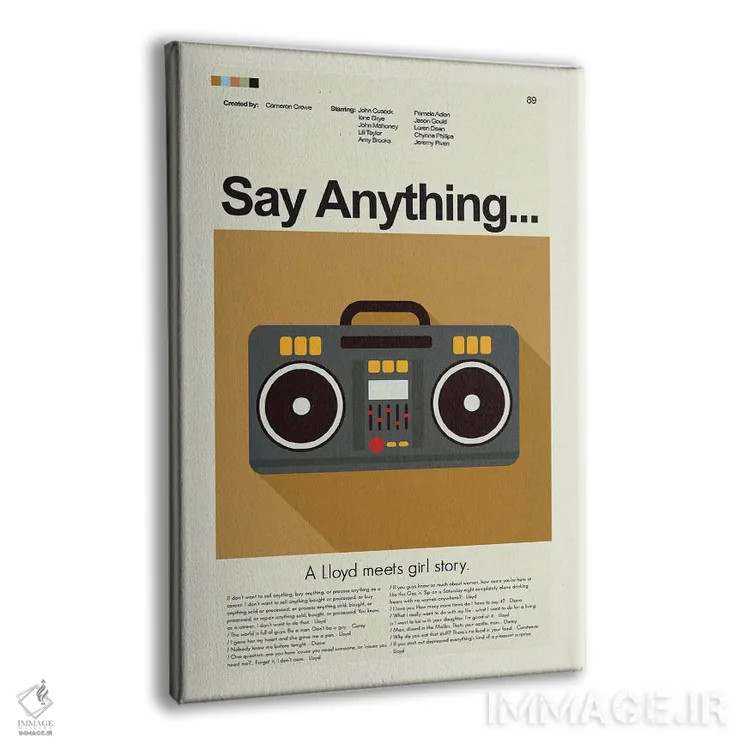 تابلو دکوراتیو هر چه بگویی اثر پرینتس اند گیگلز اثر ارین هیگرمن - نمای پرسپکتیو محصول