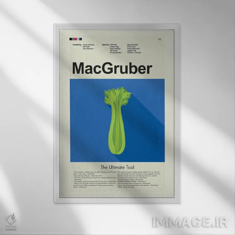 تابلو دکوراتیو مک گروبر اثر پرینتس اند گیگلز اثر ارین هیگرمن - نمای قابدار سفید