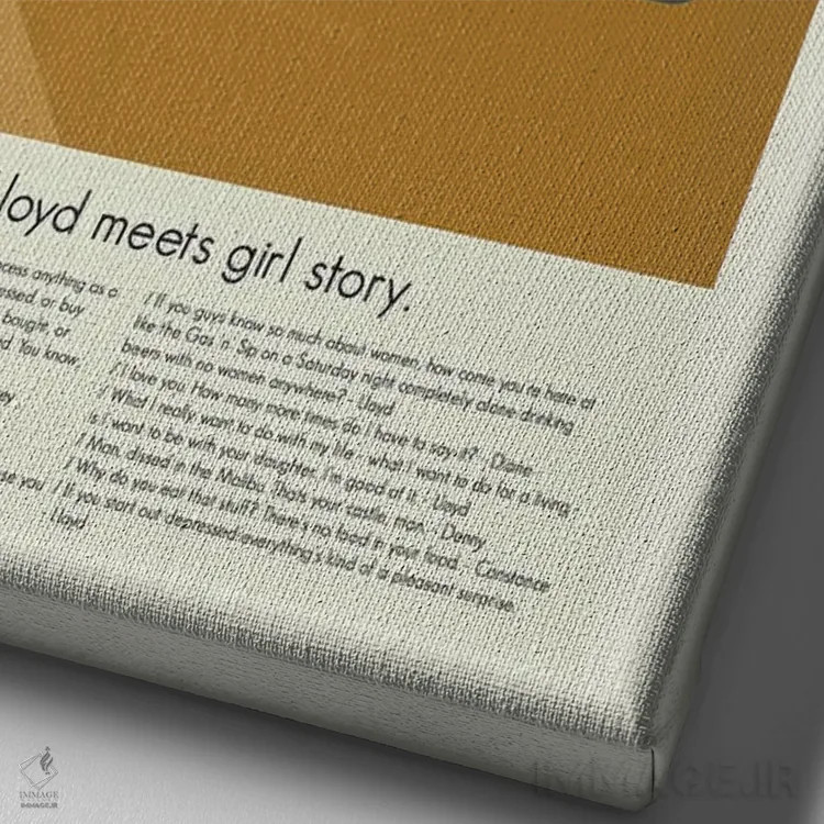 تابلو دکوراتیو هر چه بگویی اثر پرینتس اند گیگلز اثر ارین هیگرمن - نمای نزدیک بافت بوم