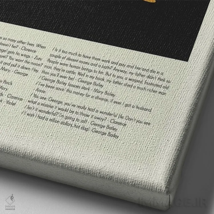 تابلو دکوراتیو زندگی شگفت انگیز است اثر پرینتس اند گیگلز اثر ارین هیگرمن - نمای نزدیک بافت بوم