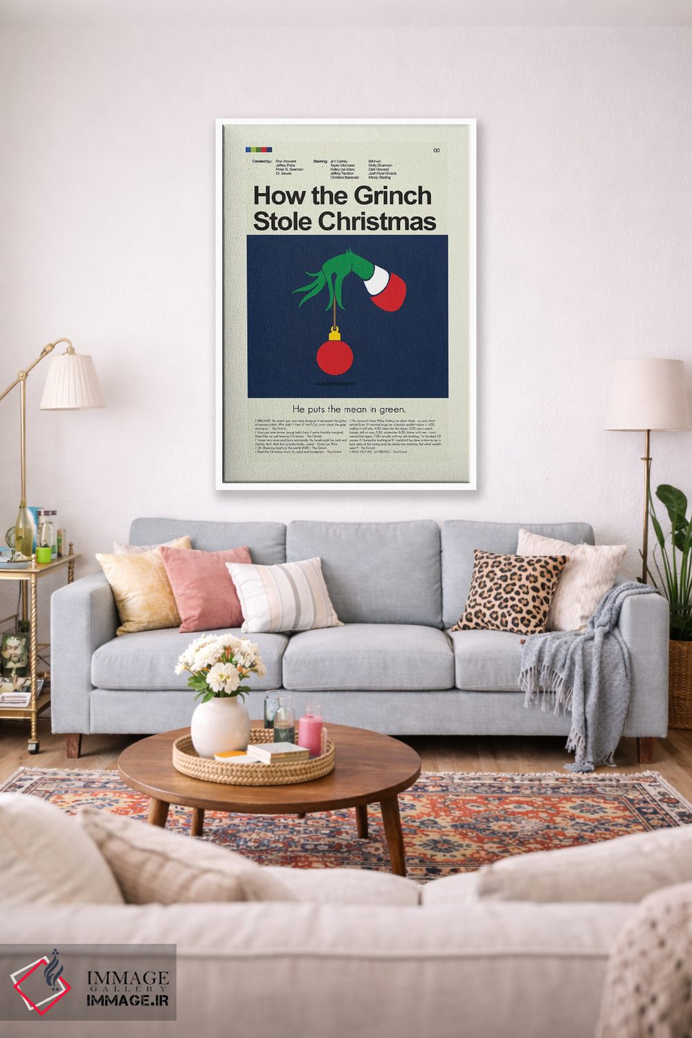 تابلو دکوراتیو چگونه گرینچ کریسمس را دزدید اثر پرینتس اند گیگلز اثر ارین هیگرمن - D2W