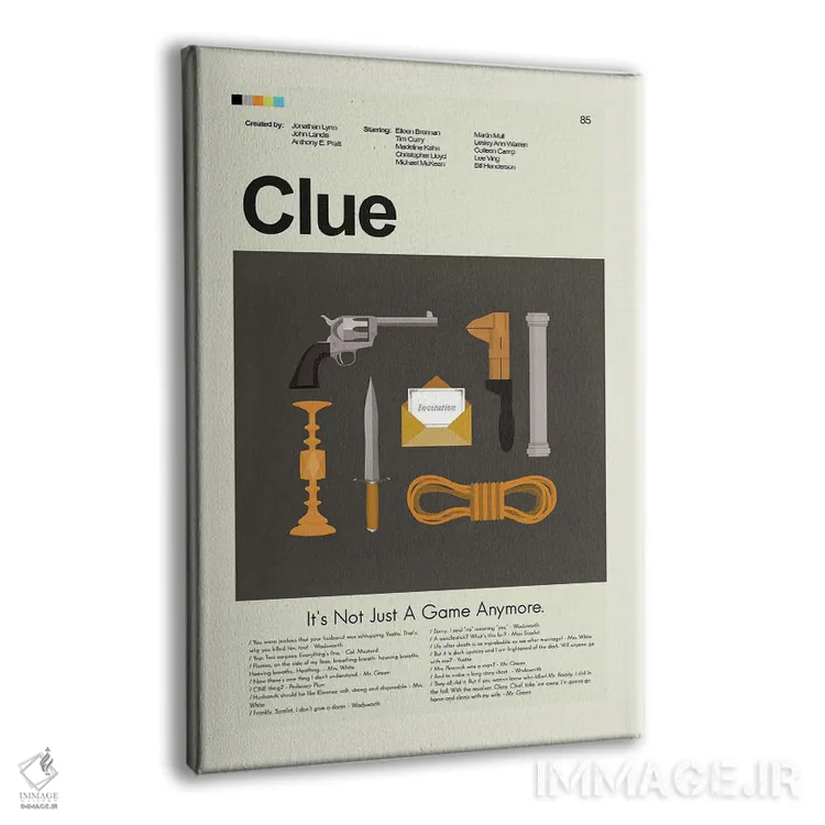 تابلو مینیمال سرنخ اثر پرینتس اند گیگلز اثر ارین هیگرمن - نمای پرسپکتیو محصول