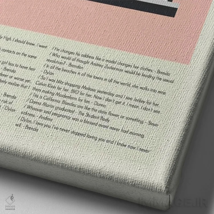 تابلو مینیمال بورلی هیلز ۹۰۲۱۰ اثر پرینتس اند گیگلز اثر ارین هیگرمن - نمای نزدیک بافت بوم