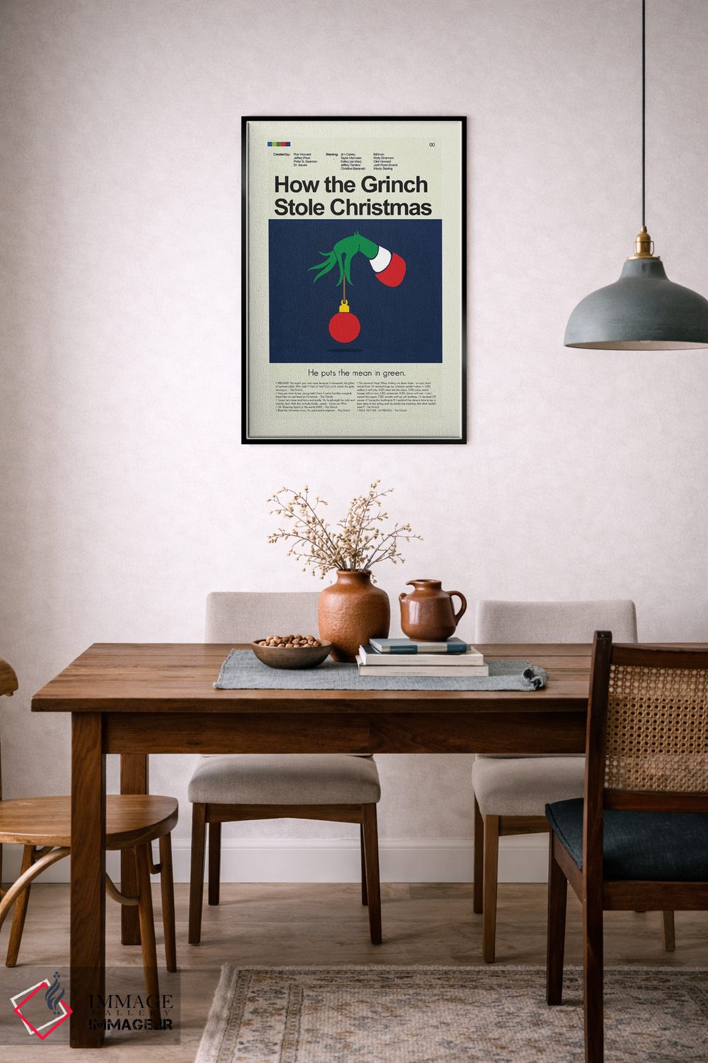 تابلو دکوراتیو چگونه گرینچ کریسمس را دزدید اثر پرینتس اند گیگلز اثر ارین هیگرمن - D6B