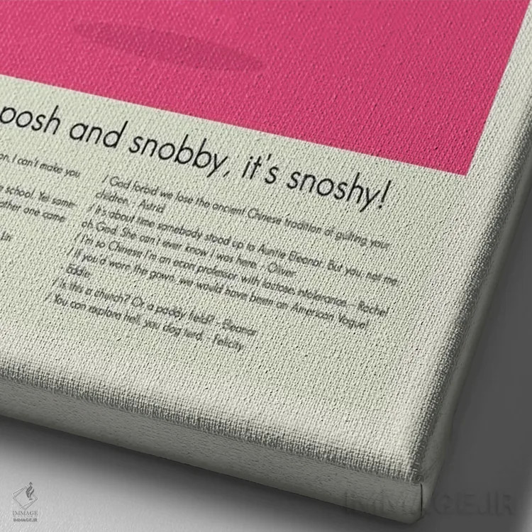 تابلو مینیمال آسیایی های ثروتمند دیوانه اثر پرینتس اند گیگلز اثر ارین هیگرمن - نمای نزدیک بافت بوم