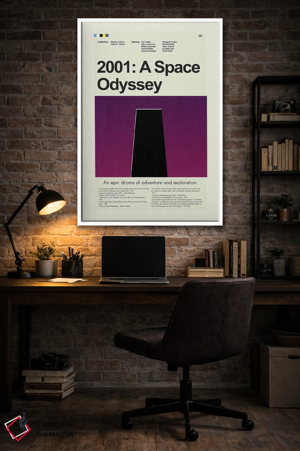 تابلو مینیمال ۲۰۰۱: یک ادیسه فضایی اثر پرینتس اند گیگلز اثر ارین هیگرمن - D4W