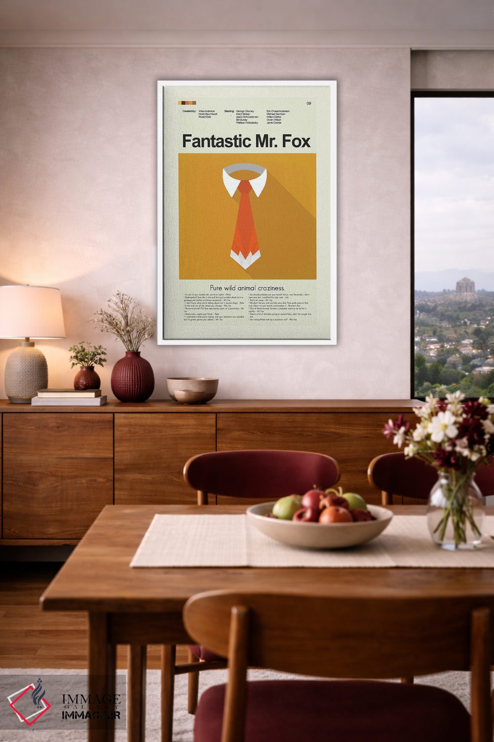تابلو مینیمال آقای روباه شگفت انگیز اثر پرینتس اند گیگلز اثر ارین هیگرمن - D4W