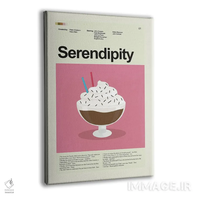 تابلو مینیمال سرنادپی اثر پرینتس اند گیگلز اثر ارین هیگرمن - نمای پرسپکتیو محصول