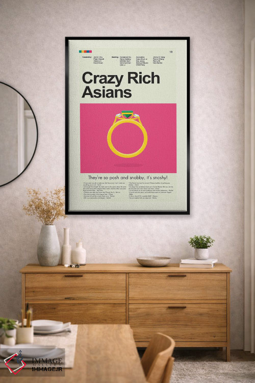 تابلو مینیمال آسیایی های ثروتمند دیوانه اثر پرینتس اند گیگلز اثر ارین هیگرمن - D3B
