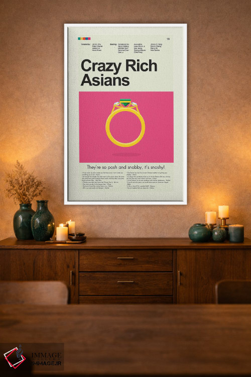 تابلو مینیمال آسیایی های ثروتمند دیوانه اثر پرینتس اند گیگلز اثر ارین هیگرمن - D2W