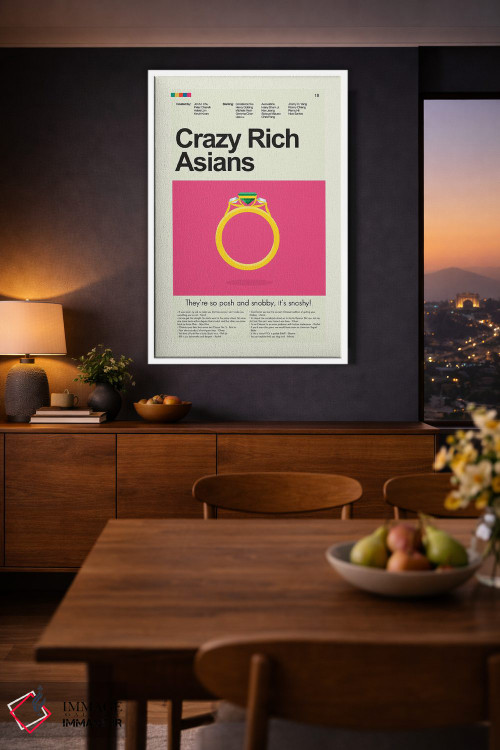 تابلو مینیمال آسیایی های ثروتمند دیوانه اثر پرینتس اند گیگلز اثر ارین هیگرمن - D4W