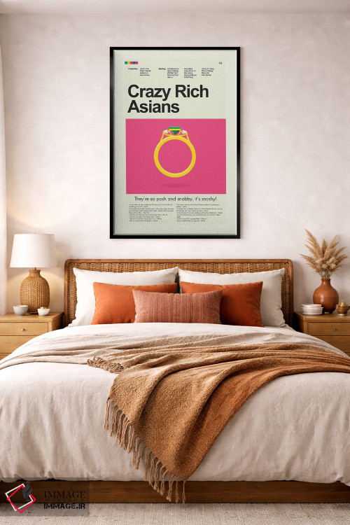 تابلو مینیمال آسیایی های ثروتمند دیوانه اثر پرینتس اند گیگلز اثر ارین هیگرمن - D5B