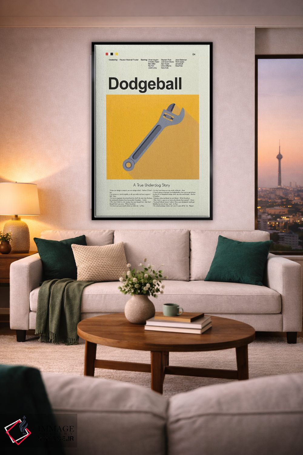 تابلو دکوراتیو دوج بال اثر پرینتس اند گیگلز اثر ارین هیگرمن - D2B