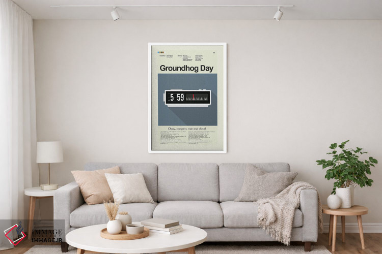 تابلو مینیمال روز موش خرما اثر پرینتس اند گیگلز اثر ارین هیگرمن - D5W