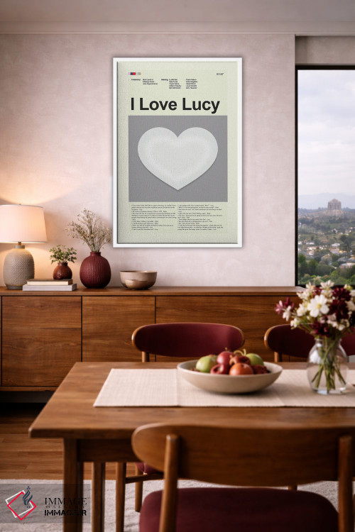 تابلو مینیمال من لوسی را دوست دارم اثر پرینتس اند گیگلز اثر ارین هیگرمن - D3W