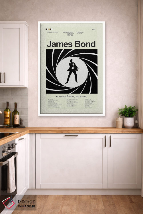 تابلو مینیمال جیمز باند اثر پرینتس اند گیگلز اثر ارین هیگرمن - D3W
